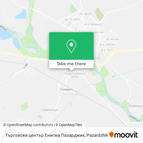 Карта Търговски център Енигма Пазарджик