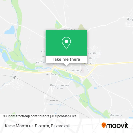 Карта Кафе Моста на Лютата