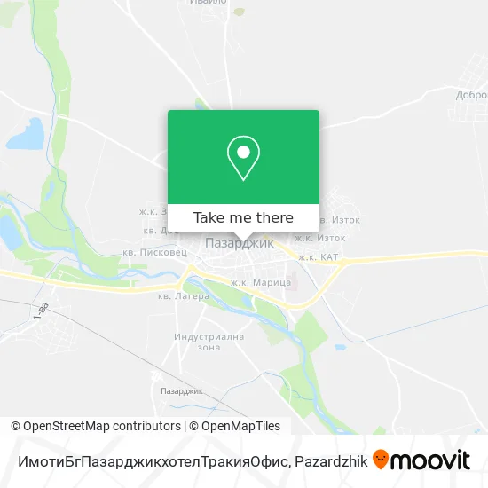 Карта ИмотиБгПазарджикхотелТракияОфис