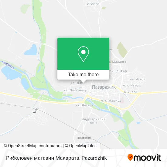 Карта Риболовен магазин Макарата