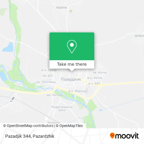 Карта Pazadjik 344