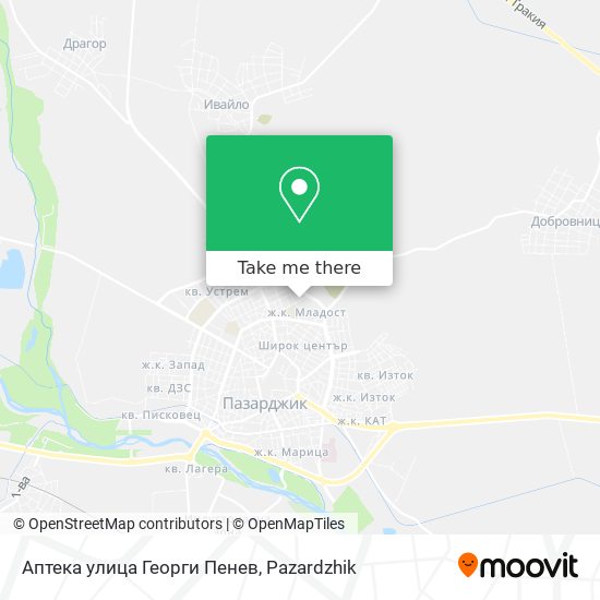 Аптека улица Георги Пенев map
