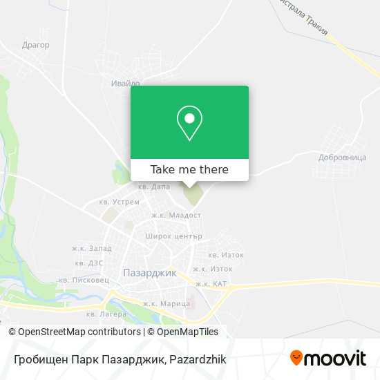 Гробищен Парк Пазарджик map