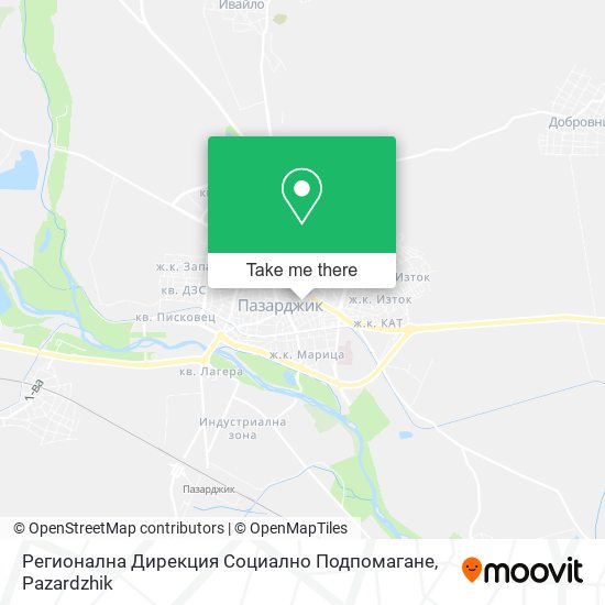 Регионална Дирекция Социално Подпомаганe map