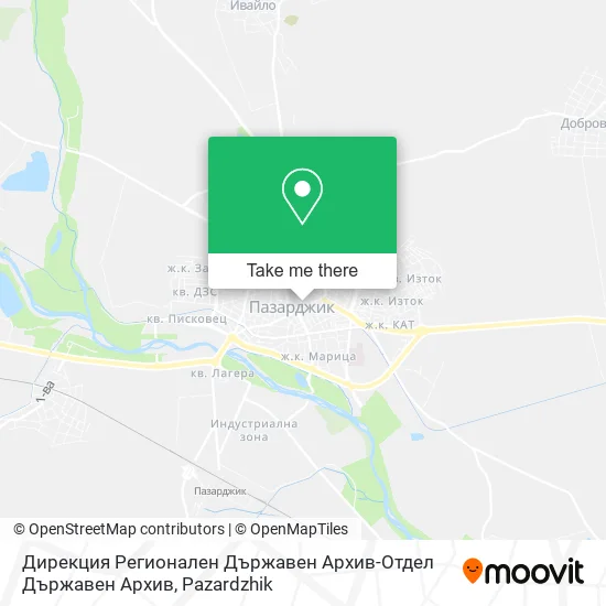 Карта Дирекция Регионален Държавен Архив-Отдел Държавен Архив