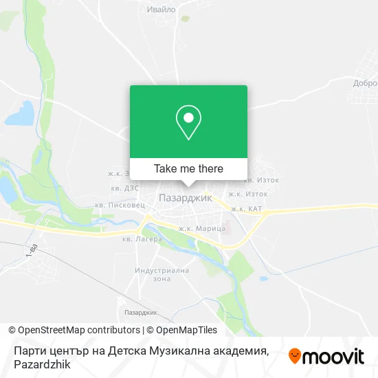 Карта Парти център на Детска Музикална академия