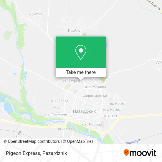 Pigeon Express map