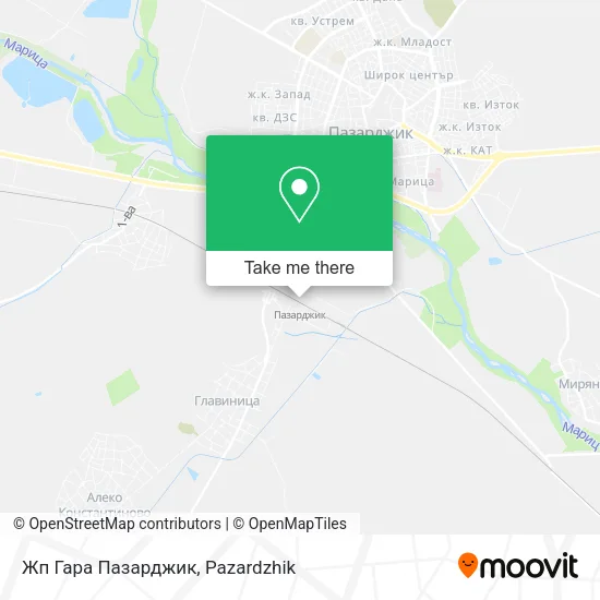 Карта Жп Гара Пазарджик