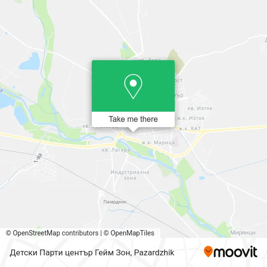 Карта Детски Парти център Гейм Зон