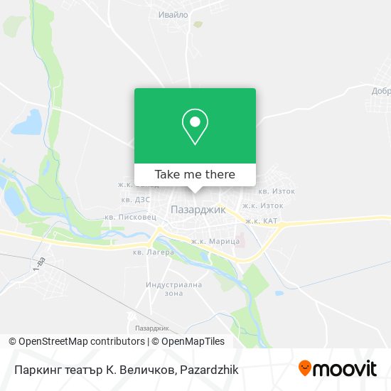 Карта Паркинг театър К. Величков