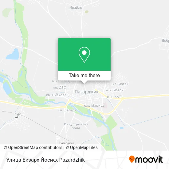 Карта Улица Екзарх Йосиф