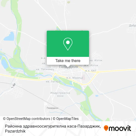 Карта Районна здравноосигурителна каса-Пазарджик