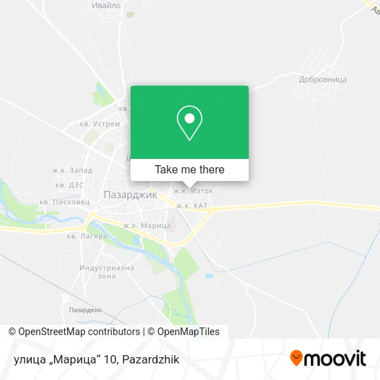 Карта улица „Марица“ 10