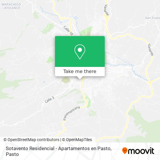 Mapa de Sotavento Residencial - Apartamentos en Pasto