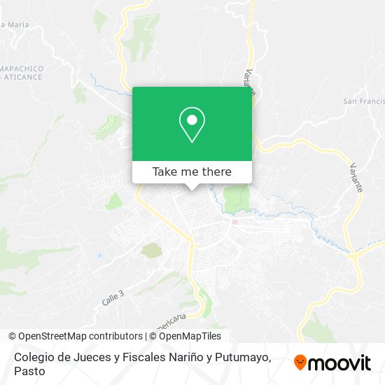 Colegio de Jueces y Fiscales Nariño y Putumayo map
