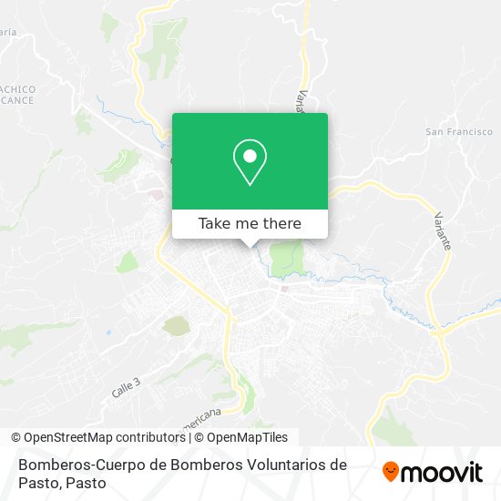 Mapa de Bomberos-Cuerpo de Bomberos Voluntarios de Pasto