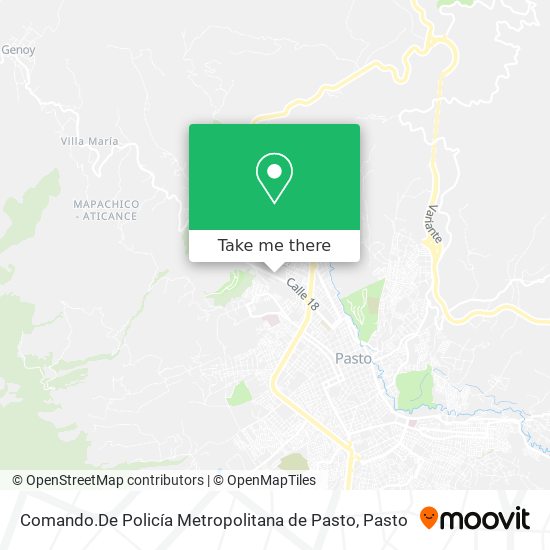 Mapa de Comando.De Policía Metropolitana de Pasto