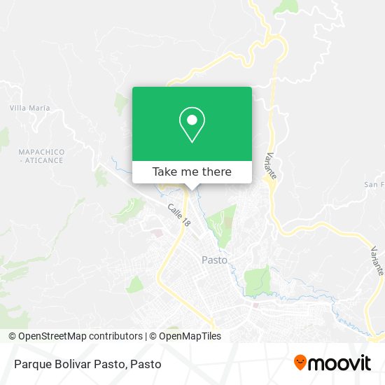 Parque Bolivar Pasto map