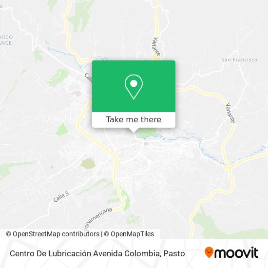 Mapa de Centro De Lubricación Avenida Colombia