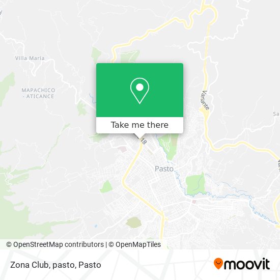 Zona Club, pasto map