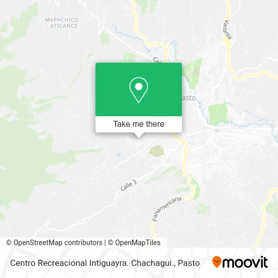 Centro Recreacional Intiguayra. Chachagui. map