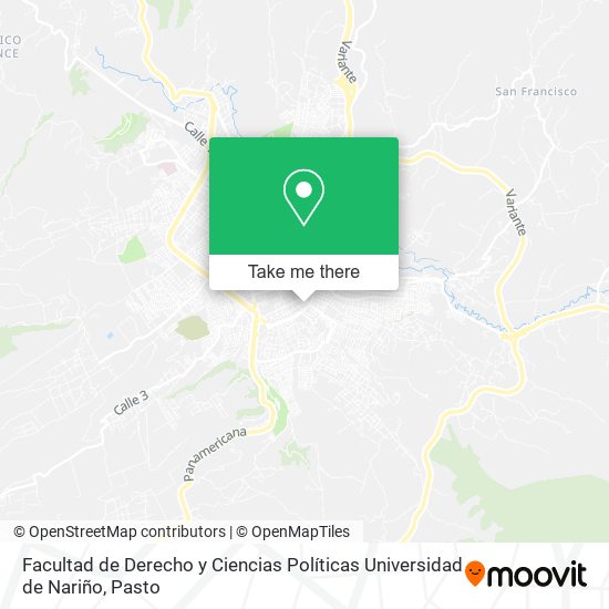 Facultad de Derecho y Ciencias Políticas Universidad de Nariño map