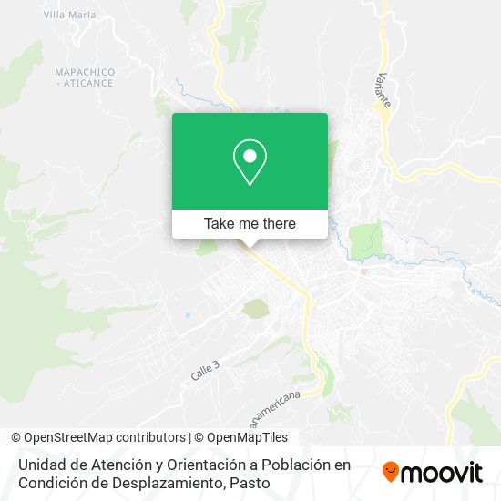 Unidad de Atención y Orientación a Población en Condición de Desplazamiento map