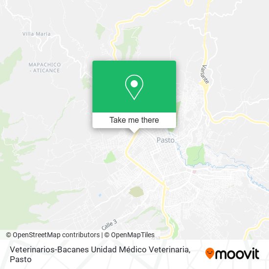 Mapa de Veterinarios-Bacanes Unidad Médico Veterinaria