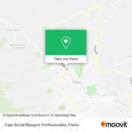 Caja Social Riesgos Profesionales map