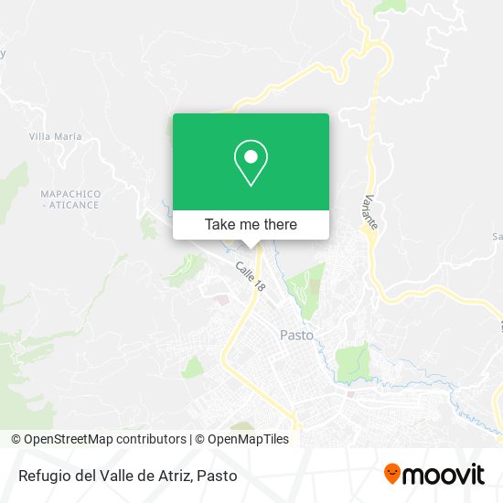 Refugio del Valle de Atriz map