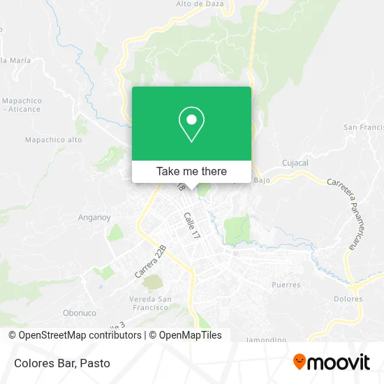 Colores Bar map
