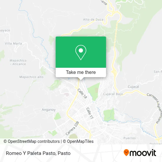Romeo Y Paleta Pasto map