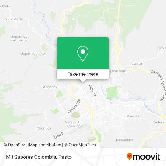 Mil Sabores Colombia map