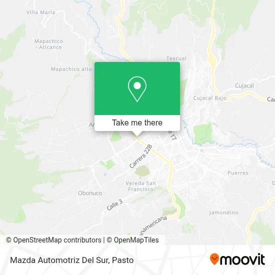 Mazda Automotriz Del Sur map