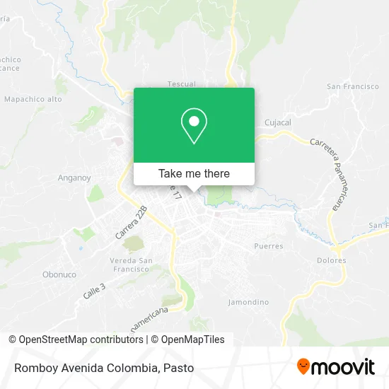 Romboy Avenida Colombia map
