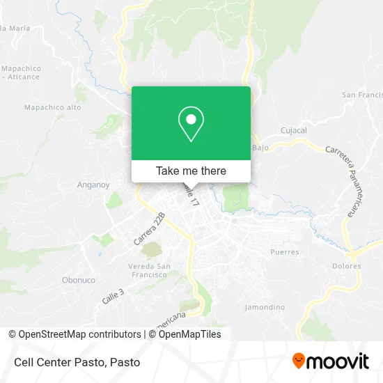 Cell Center Pasto map