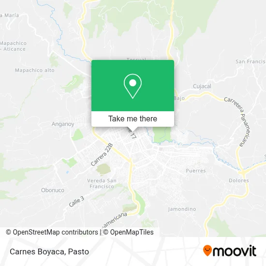 Carnes Boyaca map