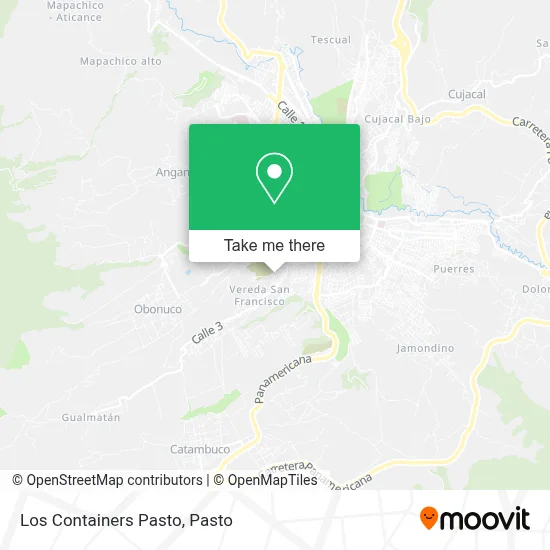 Los Containers Pasto map