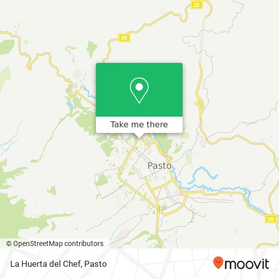 Mapa de La Huerta del Chef, Carrera 36 17 Comuna 9, Pasto, 520002