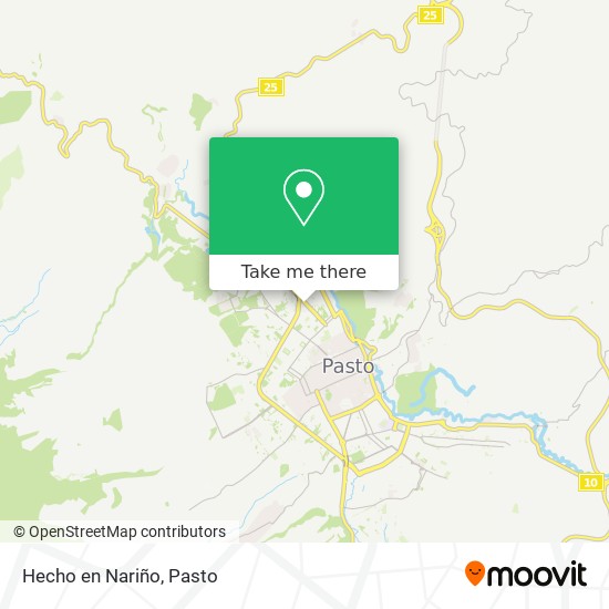 Hecho en Nariño map