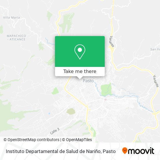 Instituto Departamental de Salud de Nariño map