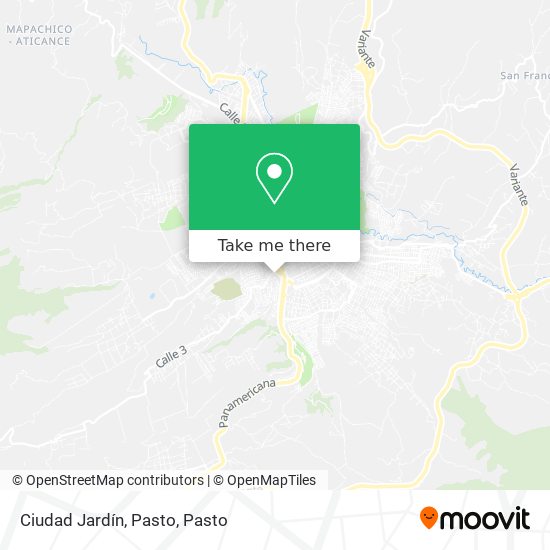 Ciudad Jardín, Pasto map