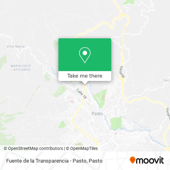 Mapa de Fuente de la Transparencia - Pasto