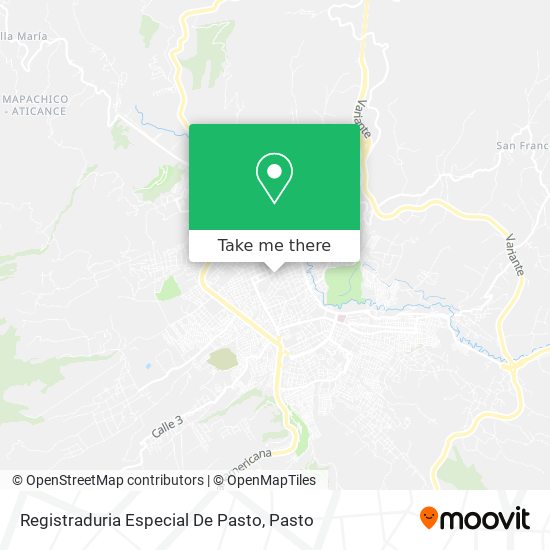 Registraduria Especial De Pasto map