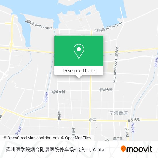 滨州医学院烟台附属医院停车场-出入口 map