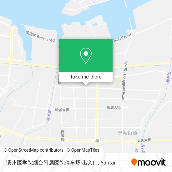 滨州医学院烟台附属医院停车场-出入口 map