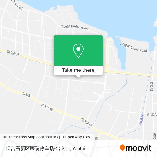 烟台高新区医院停车场-出入口 map
