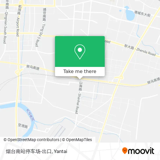 烟台南站停车场-出口 map