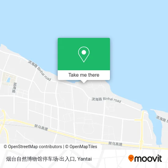 烟台自然博物馆停车场-出入口 map