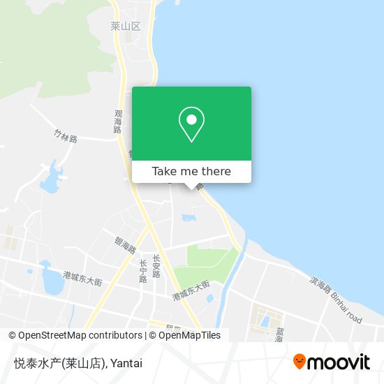 悦泰水产(莱山店) map